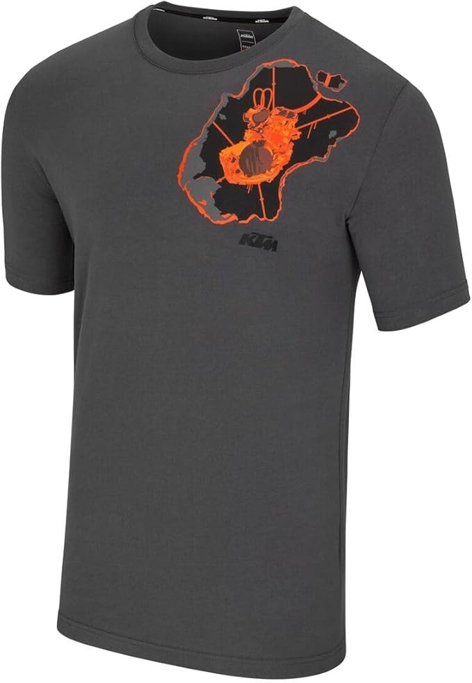 KTM ORANGE FLUIDS TEE – GREY – SIZE MEDIUM – 3PW250016903