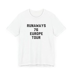 Runaways 76 Europe Tour Band Tee, Classic Punk Rock Shirt, Female Band Music
