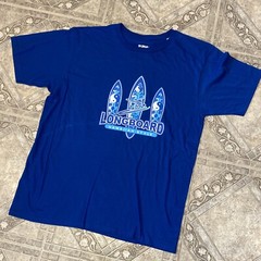 Suna Size L Blue Hawaiian Style Longboard T Shirt
