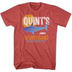 Jaws 70’s Thriller Movie Quint’s Fishing Daily From Amity Pier Men’s T Shirt