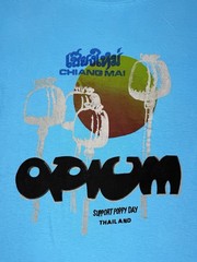 Vintage Shirt 80s Large Thailand Chiang Mai Opium Support Poppy Golden Triangle