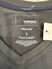 2018 Sonoma Flexwear Skyline Stretch Breathable Soft Touch Tee T-Shirt Sz Large