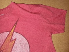 DC Comics THE FLASH Logo Distressed Red T-Shirt Adult X-Large