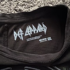 Def Leppard Hysteria Graphic T-Shirt Black Band Tee XXL Mens