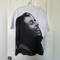 NWT Zion Rootswear White Short Sleeve Tee with XLarge Bob Marley graphics size L