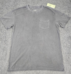 Men’s Crew Neck T Shirts 5 Pack SMALL Black Charcoal Pocket Relaxed Goodfellow