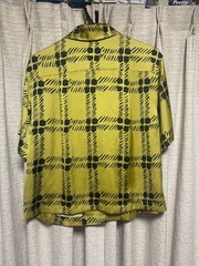UNIQLO MARNI Geometric Pattern Short Sleeve Open Collar Shirt