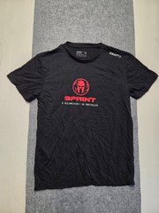 Spartan Men’s T Shirt Black Size Medium Graphic Print Sprint Finishers Comfort