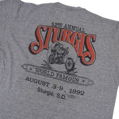 Vintage 1992 Stugis Rally XL “Riding like the Wind” Wolf Graphic T Shirt Gray