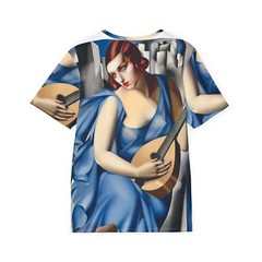 Tamara Lempicka Art Design T-Shirt Art Deco Style Tee Shirt Lady with Guitar