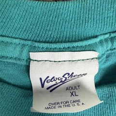 Vintage Disney Velva Sheen Shirt Mens XL Blue Green Mickey Mouse Embroidered 90s