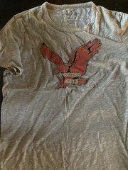 Vintage American Eagle Gray Graphic Logo Tee Classic Fit Crew Neck Men’s M