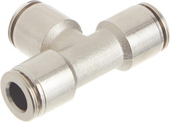 1/4In NPT Union Tee Fitting Silver Air Line Connector For Auto Air Suspension