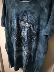 Mens T-shirt Size XL – Blue – Mayan Village Hand Dyed