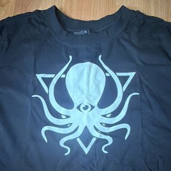 Deep Dark Dangerous Octopus – Cotton Cropped Shirt XL