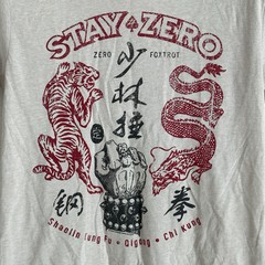 Zero Foxtrot Steel Fist Tee Light Gray Men’s Small NEW