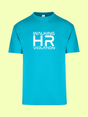 MEN WOMENS TEE TSHIRT UNISEX WALKING HR VIOLATION OFFICE WORKER CLOWN FUNNY GIFT