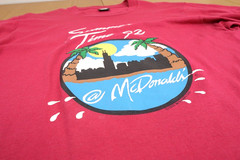 VTG 90s McDonalds Shirt Mens Large Chicago Summer Time Graphic Promo USA Red Tee