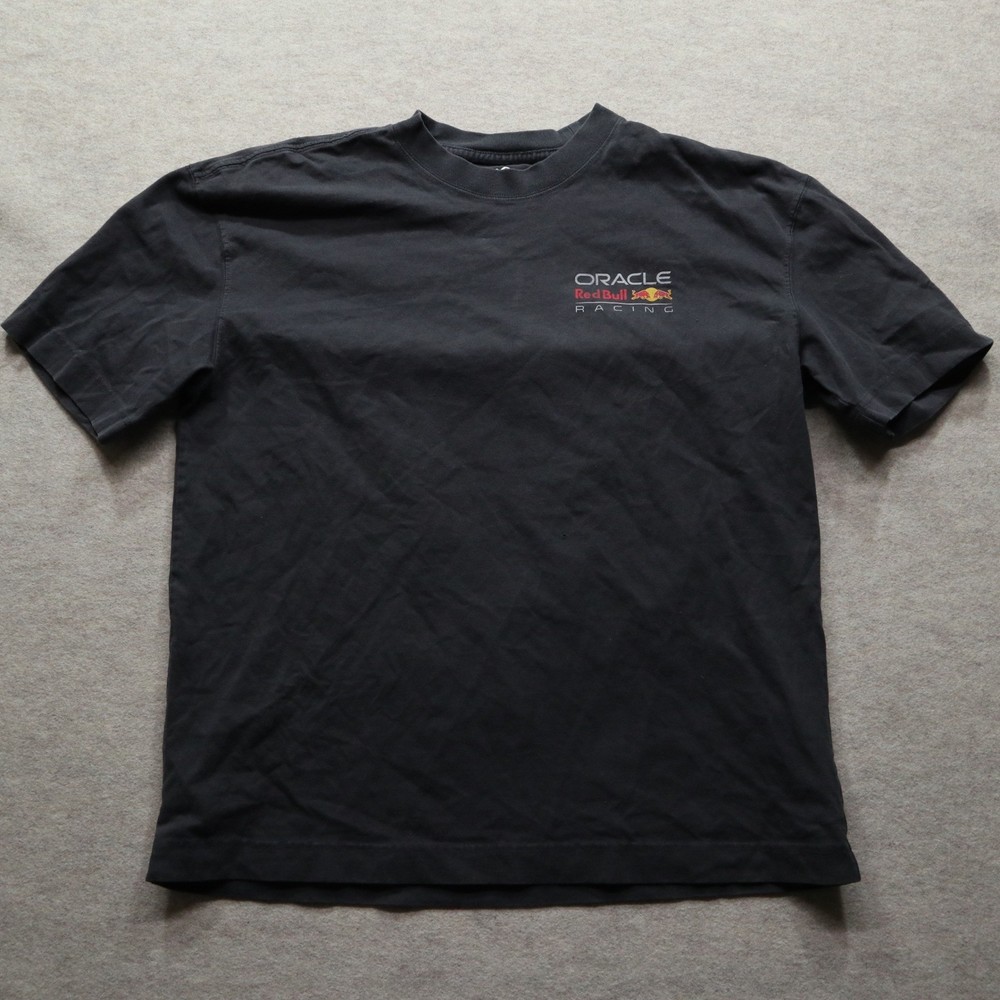Hollister Red Bull Racing T-Shirt Large Boxy Fit Modern F1 Graphic Tee Black