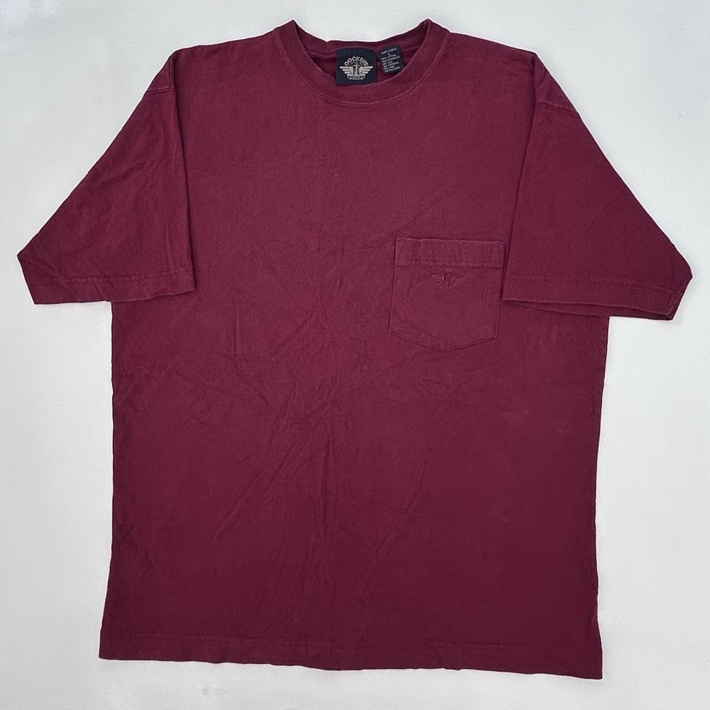 Vintage 90’s Dockers Pocket Tee T Shirt Size Men’s Large Embroidered Logo