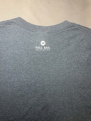 Gildan Ultra Cotton Blue Full Sail University Graphic Print T-Shirt Crew Neck L