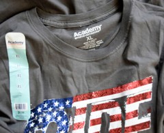 NEW American Pride T-Shirt Academy Sports Men’s Size XL Gray Patriotic Shirt