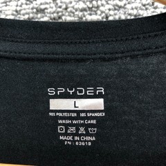 Spyder Loungewear T-Shirt Plain Black Mens Sz L Soft Crew Neck Short Sleeve
