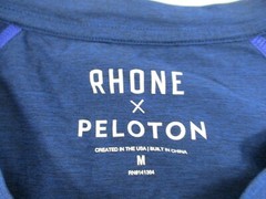 Rhone Peloton Shirt Mens Medium Blue Purple Biking Cycling Running Athletic Tee