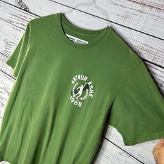 Roots of Fight Arthur Ashe 1968 Double Sided Graphic T-Shirt Green Men’s Large
