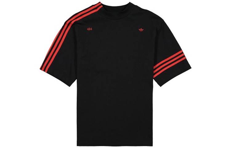 adidas Originals Trefoil x 424 R.Y.V. Ribbed Collar Loose Short Sleeve Tee