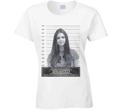 Nina Dobrev Celebrity Mugshot Police Department T Shirt