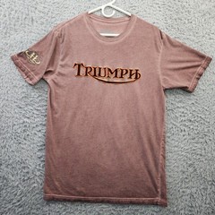 Triumph Motorcycles T Shirt Men Medium Embroidered Double Sided