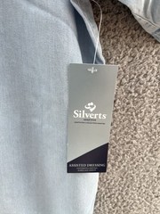 New W/ Tags Silverts Adaptive Clothing Denim Shirt Sz 3XL Open Back Easy On