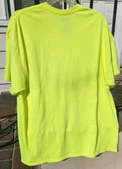 Safety Yellow Caution T-Shirt 2XL Men Women Unisex Unused Gildan Garments