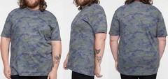 Mens Soft Fine Jersey Blended T-Shirt Vintage & Storm Camo Tee S-3XL NEW!