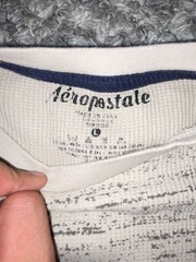 Aeropostale Men’s Long Sleeve Space-Dyed Waffle Knit Thermal Crew Neck Shirt