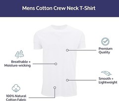 BILLIONHATS 6 Pack Mens Bulk Big Tall Short Sleeve Cotton Lightweight TShirt(XL)