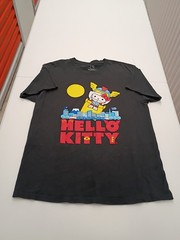 Hello Kitty Transformer Robot Black T- shirt Size L