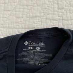 2Pc Columbia Men’s Navy Green Graphic Logo Cotton T-Shirt Short Sleeve S