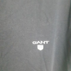 Gant T Shirt Mens 2XL Black Shield Logo Classic Preppy Casual Minimalist V Neck