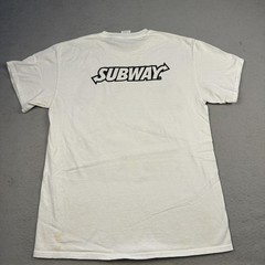 Knoxville Raceway Subway Graphic Shirt Mens Medium White Sprint Car Racing Tee