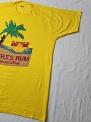 Vtg 80’s Myers’s Rum Original Dark Its Better In The Dark Promo Shirt 2XL 23×30