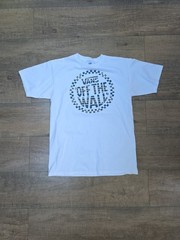 Vans Shirt Mens Medium Black Off The Wall Checkerboard Logo Graphic Tee T-Shirt