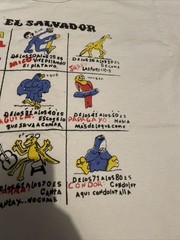 Vtg 80s 90s El Salvador Funny Parody T-Shirt Joke Grunge Single Stitch SZ Large