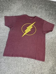 The Flash Shirt Mens XL Red DC Comics Graphic Tee 50% Cotton Polyester