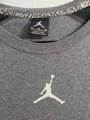 Nike Air Jordan 3/4 Raglan Sleeve Shirt Black Gray Jumpman Classic Sz M Sport EC