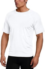 Men’s UPF 50 Short Sleeve Swim Rash Guard Sun Protection Shirt Quick Dry