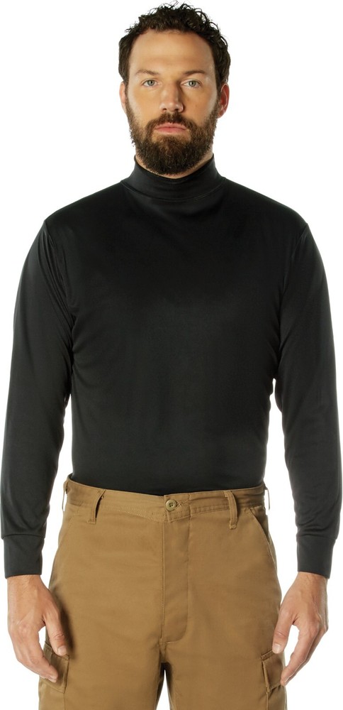 Rothco Moisture Wicking Turtleneck Long Sleeve Uniform Base Layer Mock Shirt