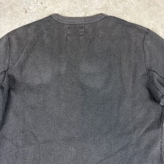 Buck Mason T Shirt Mens Small Black Faded Thermal Ribbed Preowned