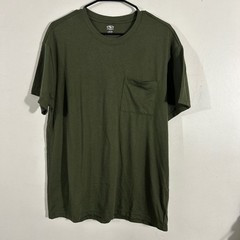 Athletic Works Pocket T-Shirt Mens Large L Olive Green Short Sleeve TEE